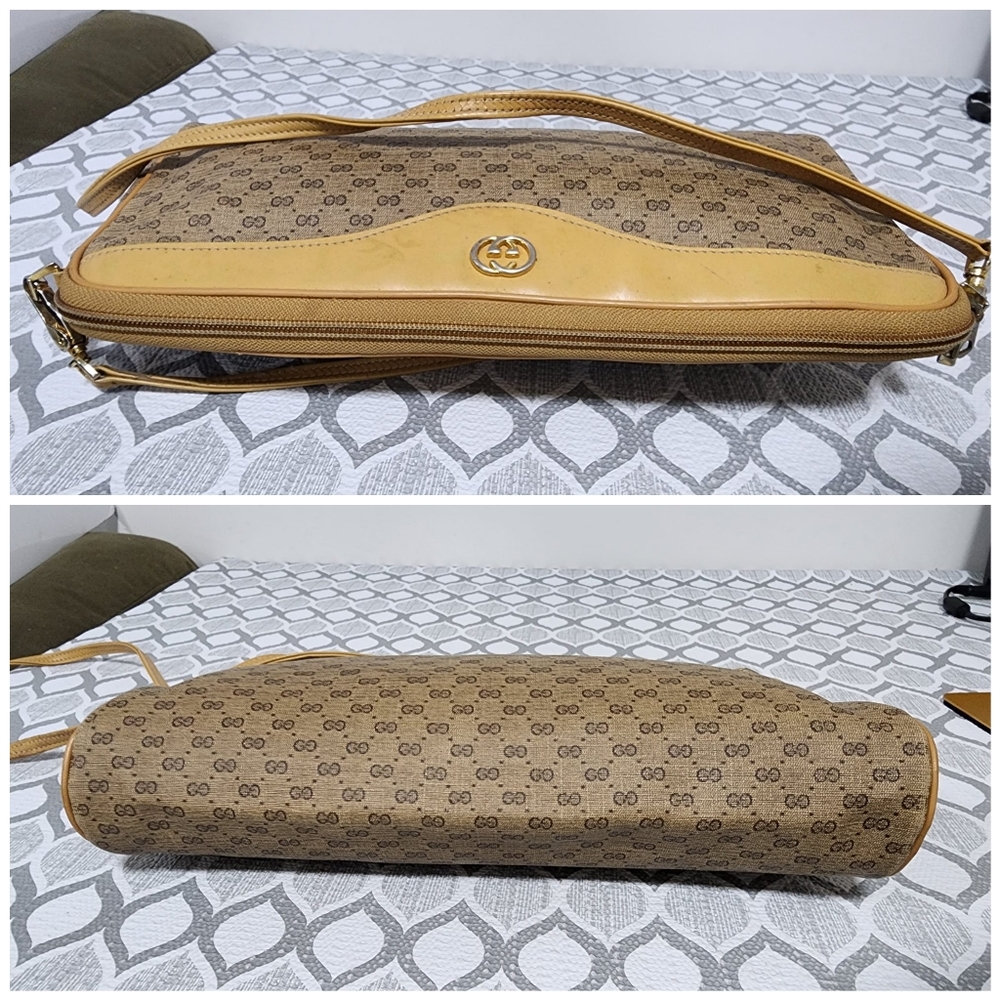 Gucci Vintage Interlocking G Shoulder Bag Brown/Beige - Picture 8 of 13